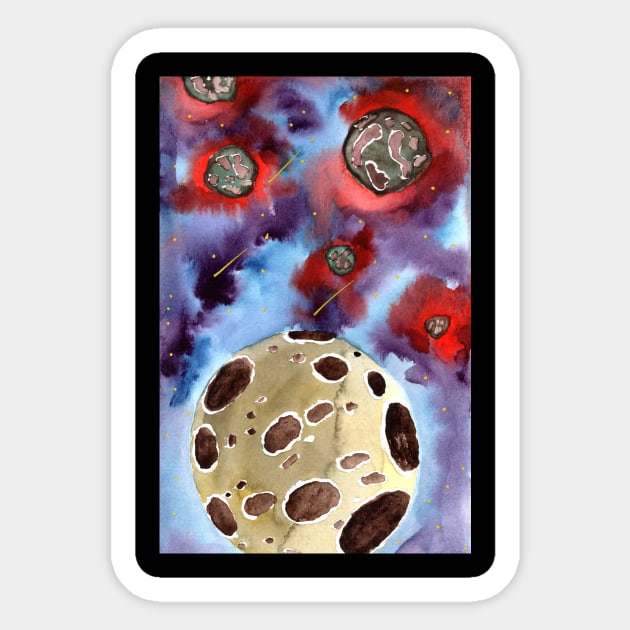 Asteroids 2 Sticker by jennross76